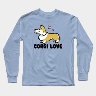 Corgi Love with Words Long Sleeve T-Shirt